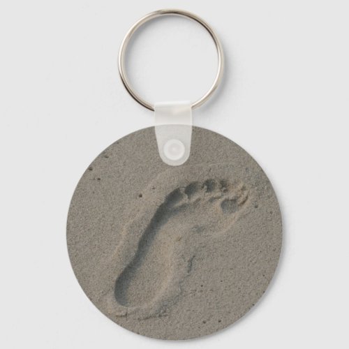 Footprint in the Sand Keychain