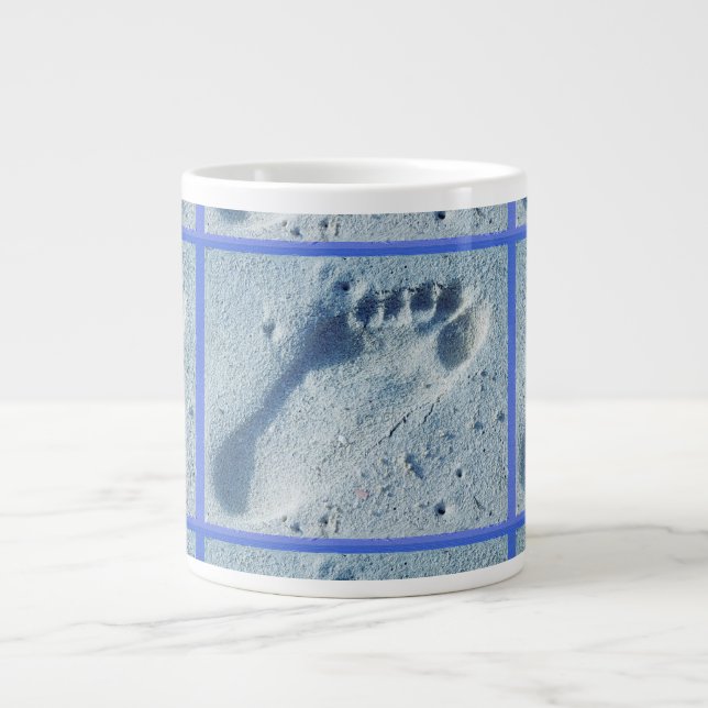 Footprint in the Sand Large Coffee Mug (Front)
