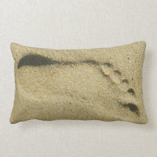 Footprint in the Sand Lumbar Pillow
