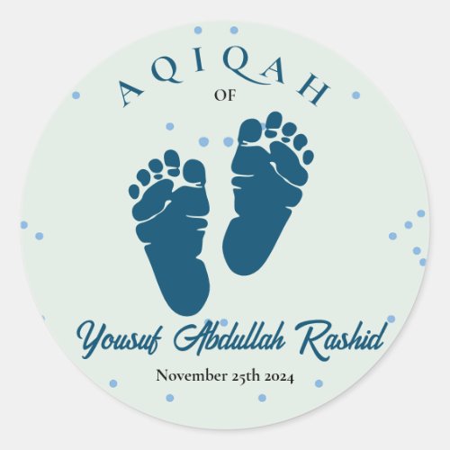 Footprint Newborn Baby Boy Muslim Aqiqah Aqeeqa