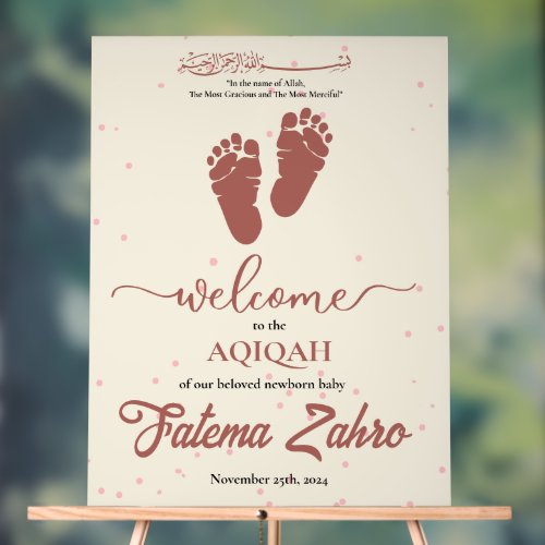 Footprint Newborn Baby Girl Muslim Aqiqah Aqeeqa