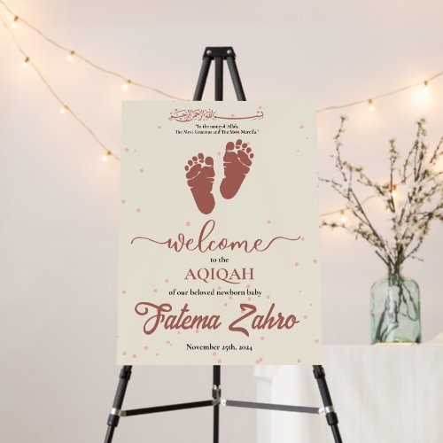 Footprint Newborn Baby Girl Muslim Aqiqah Aqeeqa