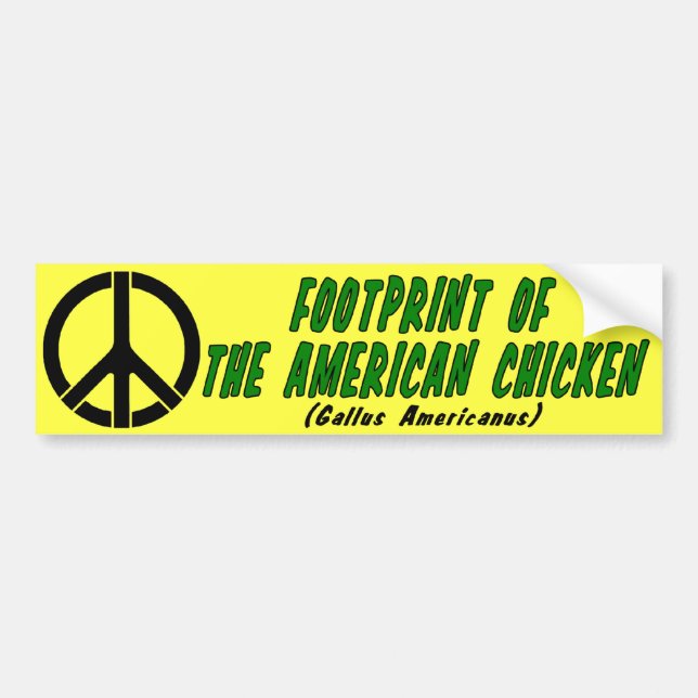 Footprint of The American Chicken Bumper Sticker (Front)