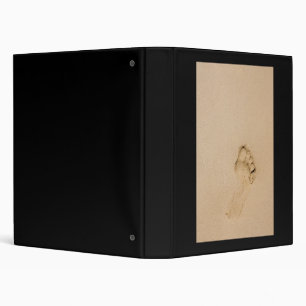 Footprint on the Beach 3 Ring Binder