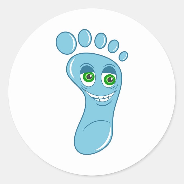 Footprint Round Sticker