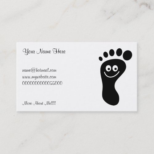 Footprint, Your Name Here, Business Card Template