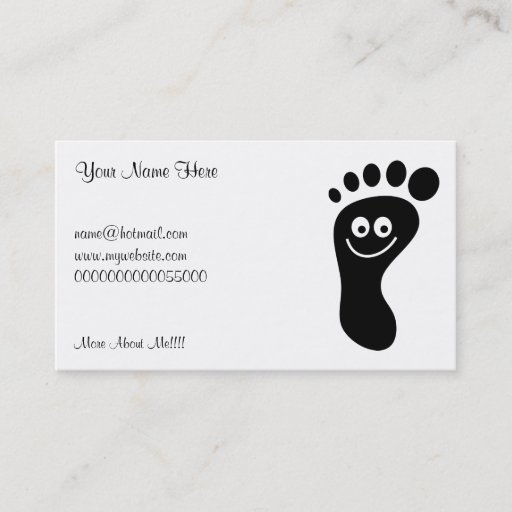 Customizable Footprint, Your Name Here, Business Card Template