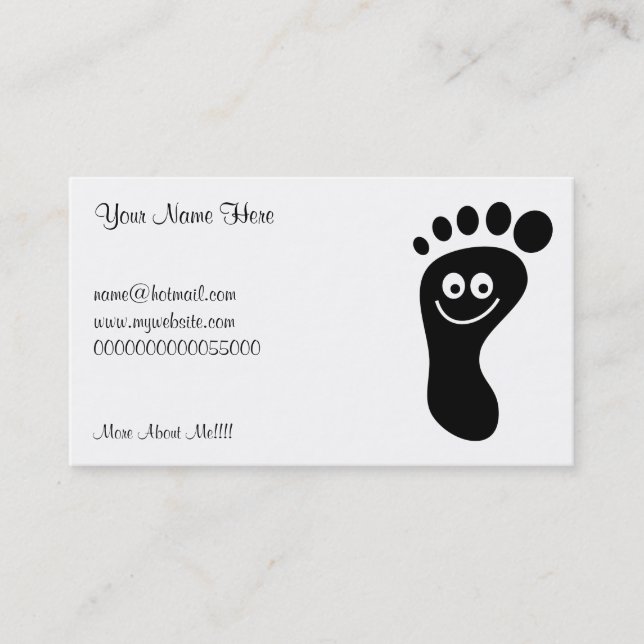 Footprint, Your Name Here, Business Card (Front)
