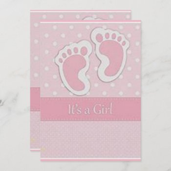 Footprints Baby Shower Card by CREATIVEPARTYSTUFF at Zazzle