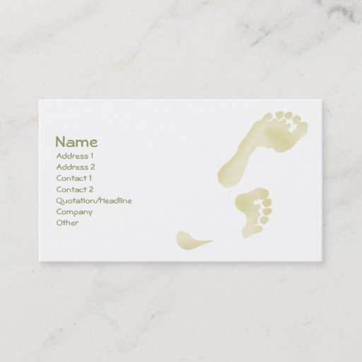 Customizable Footprints Business Cards