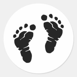 Footprints Classic Round Sticker