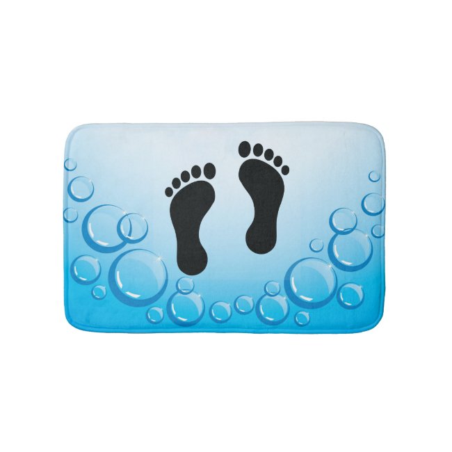 Footprints Design Bath Mat