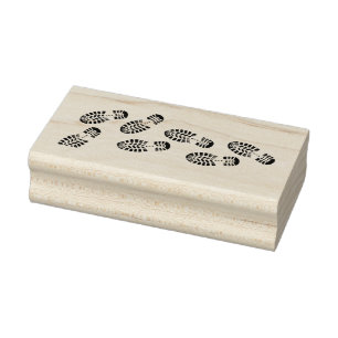 Footprints Design Rubber Stamp