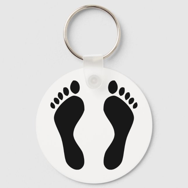 footprints feet keychain (Front)