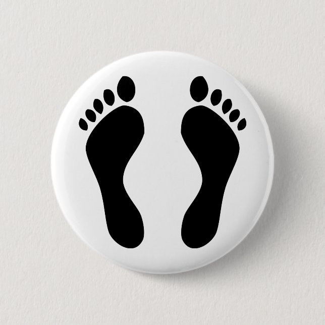 footprints feet pinback button (Front)