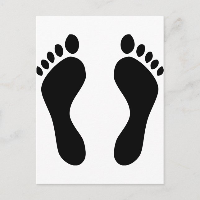 footprints feet postcard (Front)