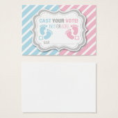Footprints Gender Reveal Voting Card (Front & Back)