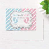 Footprints Gender Reveal Voting Card (Desk)