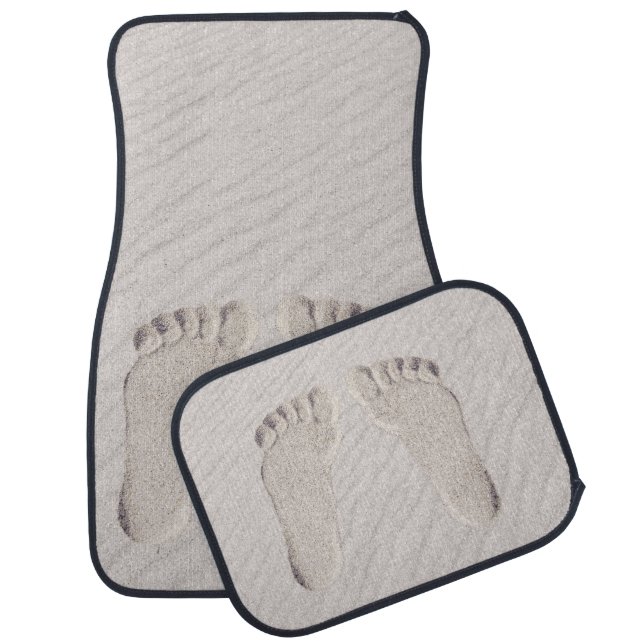 Footprints In Beach Sand Car Floor Mat (Set)