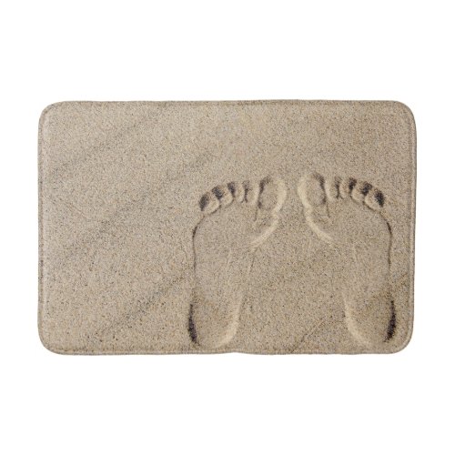 Footprints In Sand Bath Mat