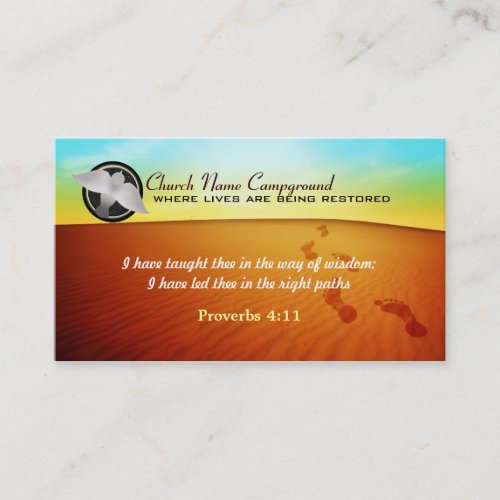 Footprints in sand Business Cards with Logo