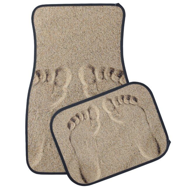 Footprints In Sand Car Floor Mat (Set)