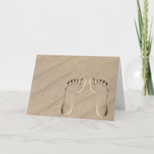 Footprints In Sand for Friend Card