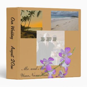 Footprints in Sand Wedding Photo Album 3 Ring Binder