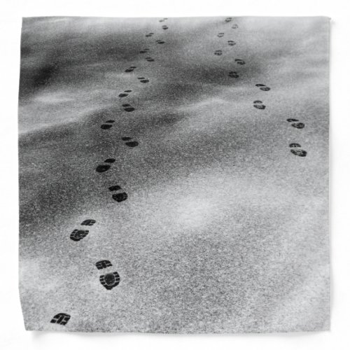 Footprints in Snow Bandana