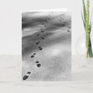 Footprints in Snow Card