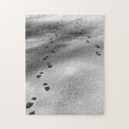 Footprints in Snow Jigsaw Puzzle