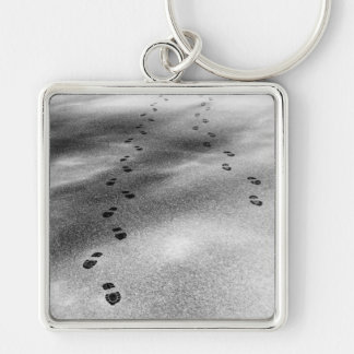 Footprints in Snow Keychain