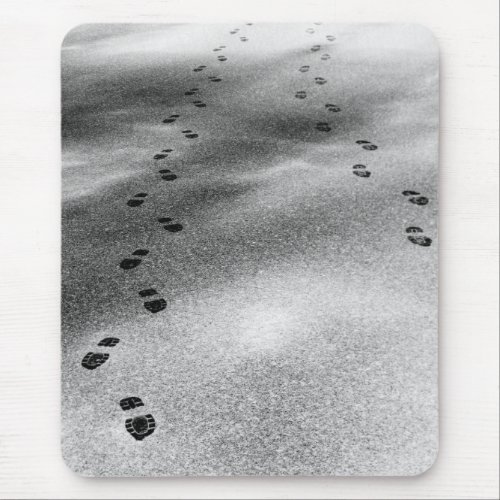 Footprints in Snow Mouse Pad