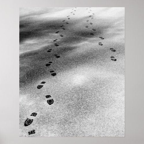 Footprints in Snow Poster