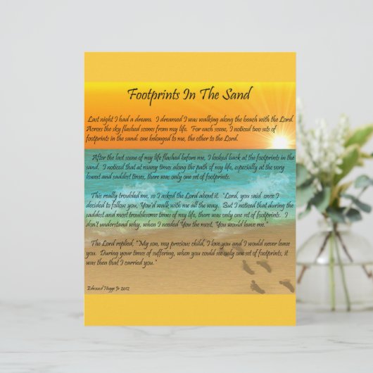 Footprints in the Sand (Standing Front)