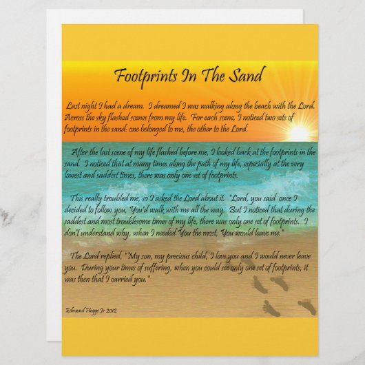 Footprints in the Sand (Front/Back)