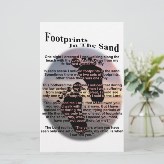 Footprints in the Sand (Standing Front)