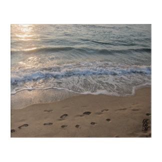 Footprints in the Sand Acrylic Print