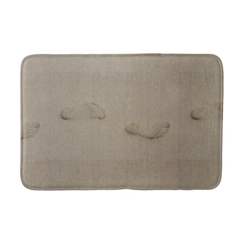 Footprints in the sand bath mat