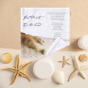 footprints in the sand bath towel set