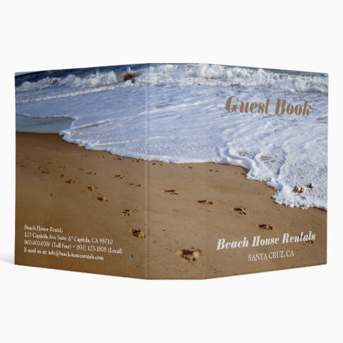 Footprints in the Sand Beach Waves Custom Binder
