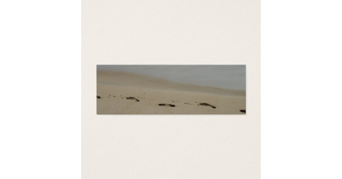 Footprints in the sand Bookmark Zazzle