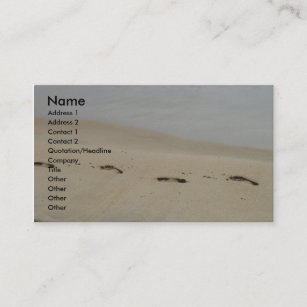 Footprints in the sand Business Card
