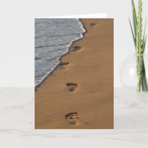 Footprints In The Sand Card