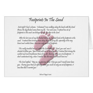 Footprints In The Sand Cards
