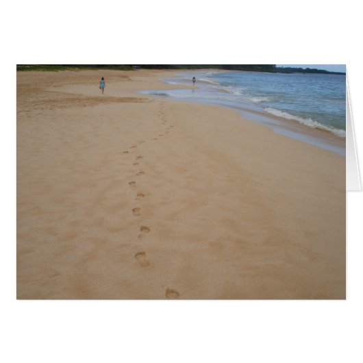 Footprints in the Sand Cards (Front Horizontal)