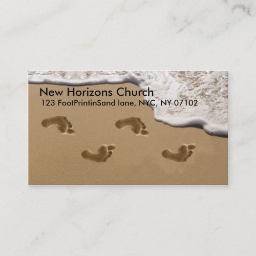 Footprints in the Sand- Christian Business Card