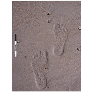 Footprints in the Sand Dry-Erase Board