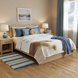 footprints in the sand duvet cover