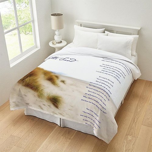 footprints in the sand duvet cover